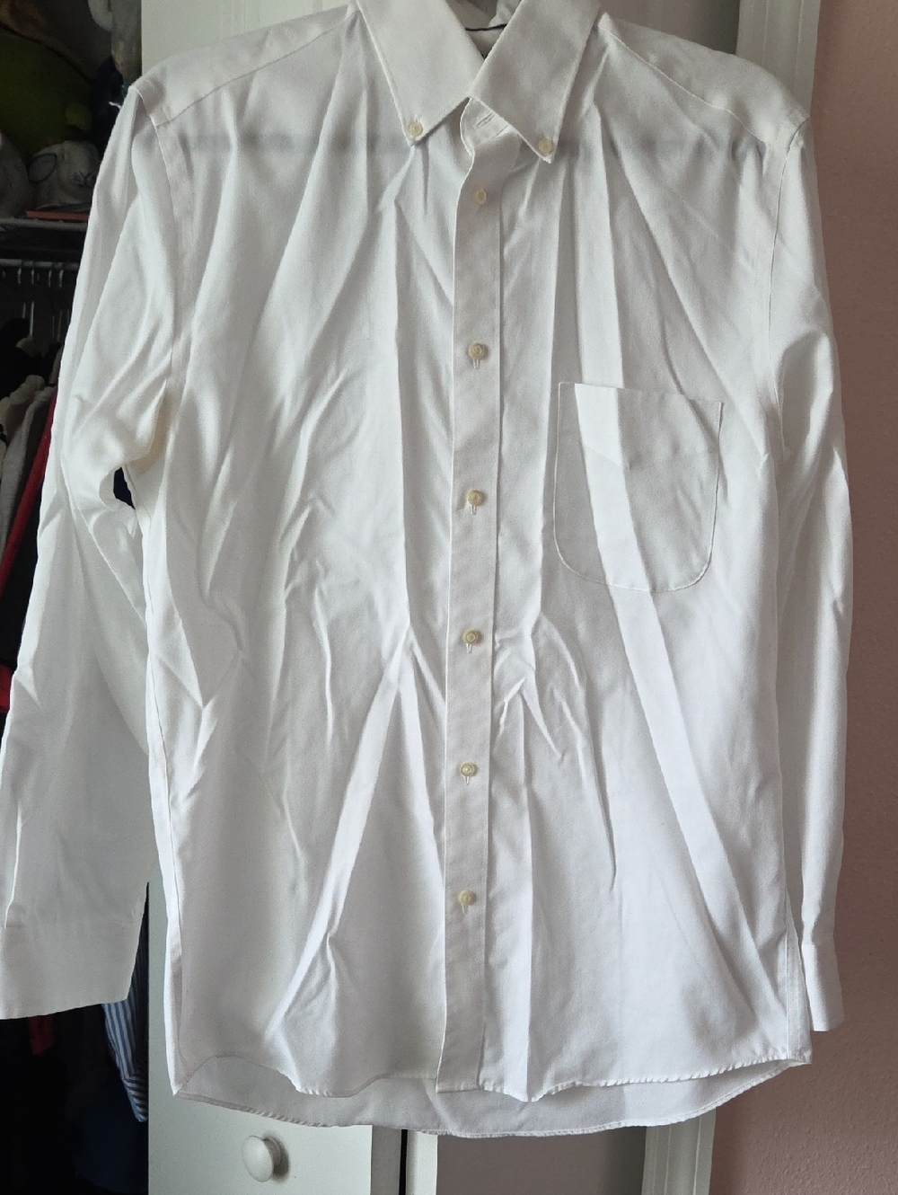 Jos. A. Bank White Button-Down Dress Shirt
